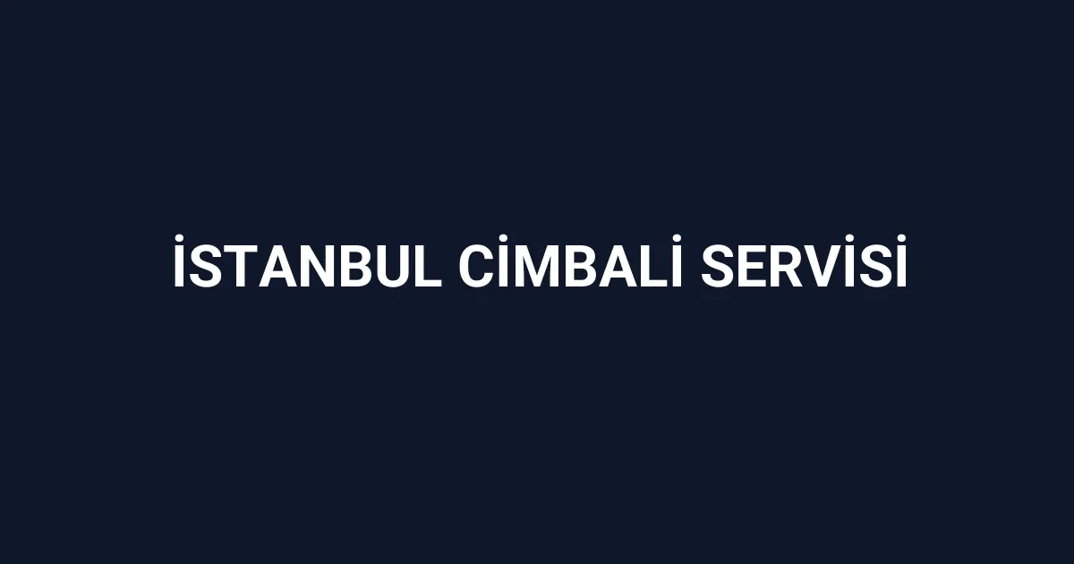 İstanbul Cimbali Servisi